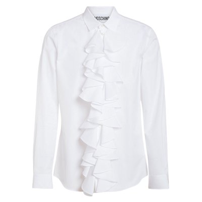 THE COTTON POPLIN SHIRT WITH RUFFLES